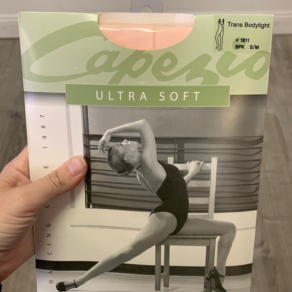 1811 capezio body tight with clear adjustable strap